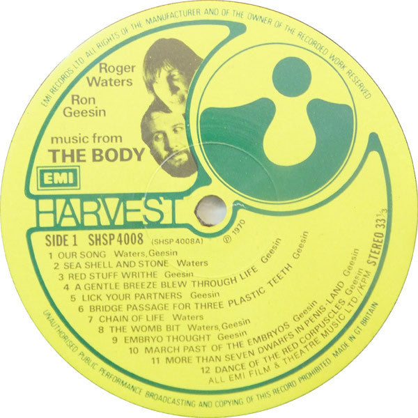 Buy Ron Geesin & Roger Waters : Music From The Body (LP, Album, RP