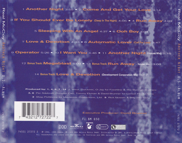 Real McCoy　Another Night　リミックス集 貴重 CD Real McCoy (90s) - Another Night - Amazon.com Music