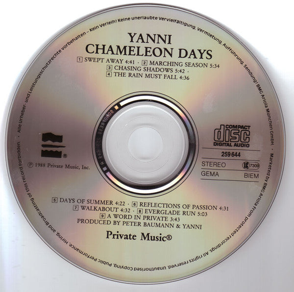 Buy Yanni : Chameleon Days (CD, Album) Online for a great price 