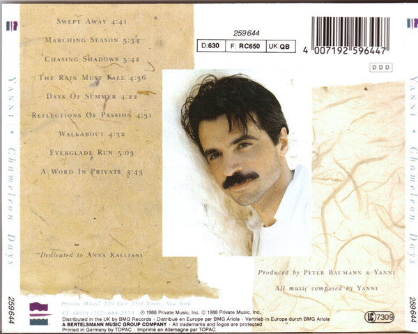 Buy Yanni : Chameleon Days (CD, Album) Online for a great price 
