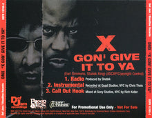 Load image into Gallery viewer, DMX : X Gon&#39; Give It To Ya (CD, Single, Promo)
