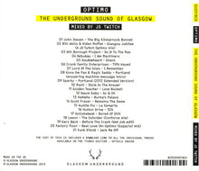 Load image into Gallery viewer, Optimo (2), JD Twitch : The Underground Sound Of Glasgow (CD, Comp, Mixed)
