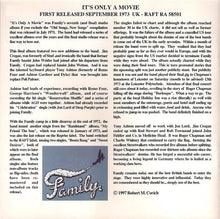 Load image into Gallery viewer, Family (6) : It&#39;s Only A Movie (CD, Album, RE)

