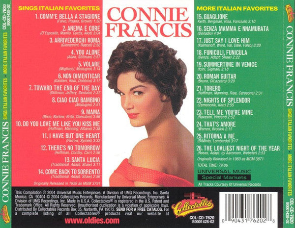 Buy Connie Francis : Sings Italian Favorites / More Italian