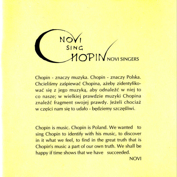 Buy Novi Singers : Novi Sing Chopin (CD, Album) Online for a great ...