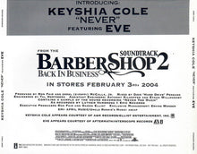 Load image into Gallery viewer, Keyshia Cole Featuring Eve (2) : Never (CD, Single, Promo)
