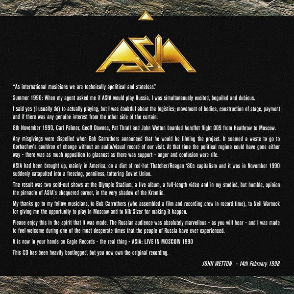 Buy Asia (2) : Live In Moscow 1990 (CD, Album) Online for a great