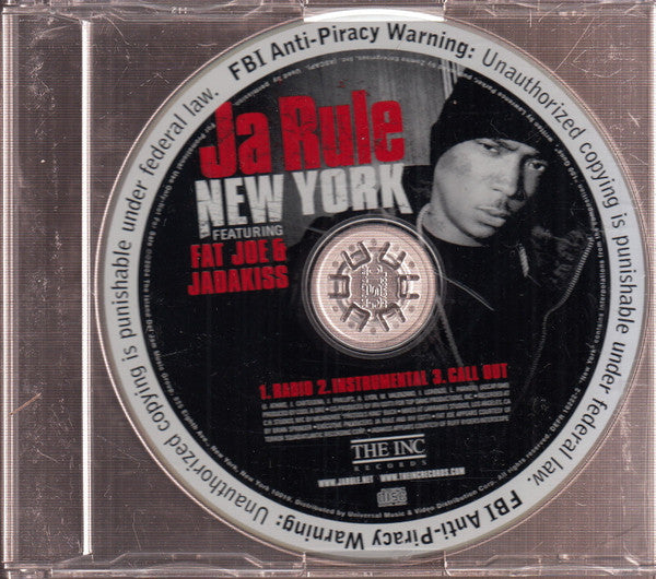 Ja Rule Featuring Fat Joe & Jadakiss : New York (CD, Single, Promo)