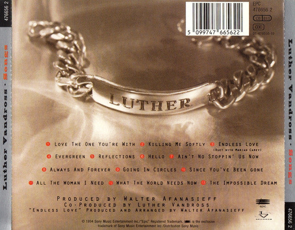 Luther Vandross　Songs　LP盤　アナログ盤 Luther Vandross Songs LP アルバムアナログ盤 レコード