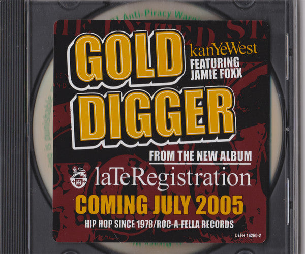 kanYeWest* Featuring Jamie Foxx : Gold Digger (CD, Single, Promo)