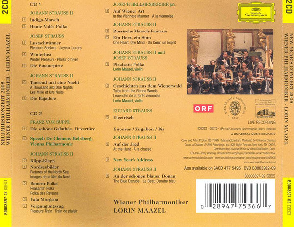Buy Wiener Philharmoniker, Lorin Maazel : Neujahrskonzert