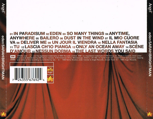 Buy Sarah Brightman : Eden (CD, Album) Online for a great price