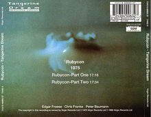 Load image into Gallery viewer, Tangerine Dream : Rubycon (CD, Album, RE, RM)
