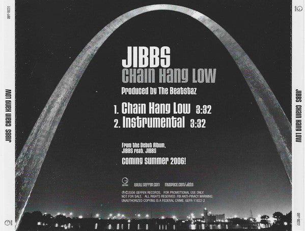 Jibbs : Chain Hang Low (CD, Single, Promo)