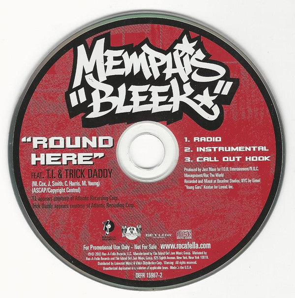 Memphis Bleek : Round Here (CD, Single, Promo)