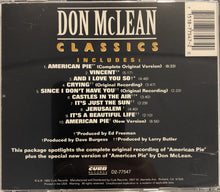 Load image into Gallery viewer, Don McLean : Classics (CD, Comp)
