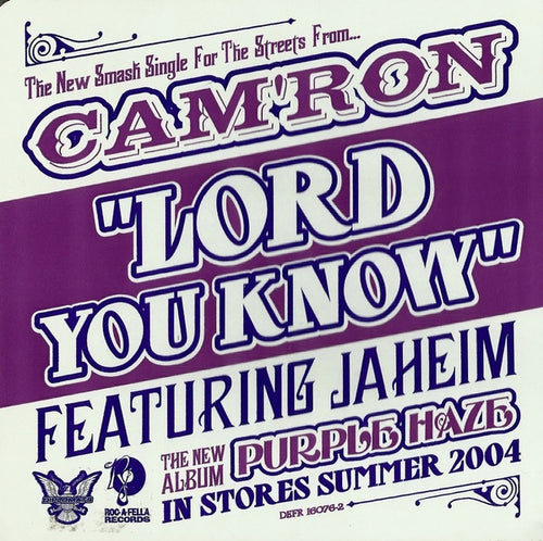 Cam'ron Featuring Jaheim : Lord You Know (CD, Single, Promo)
