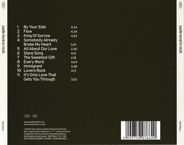 Buy Sade : Lovers Rock (CD, Album) Online for a great price – Disc