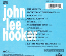 Load image into Gallery viewer, John Lee Hooker : Plays &amp; Sings The Blues (CD, Album, RE, RM)
