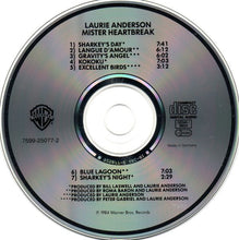 Load image into Gallery viewer, Laurie Anderson : Mister Heartbreak (CD, Album, RE)
