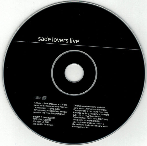 Buy Sade : Lovers Live (CD, Album) Online for a great price – Disc