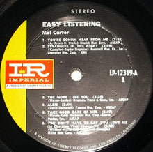 Load image into Gallery viewer, Mel Carter : Easy Listening (LP, Album)
