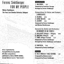 Load image into Gallery viewer, Ferenc Snétberger : For My People (CD, Album, Dig)
