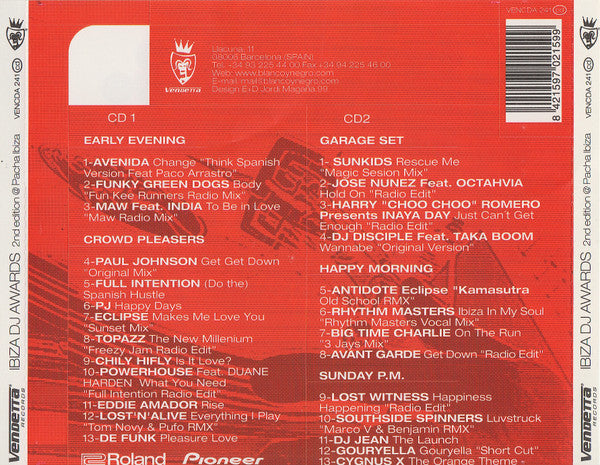Buy Various : Ibiza DJ Awards - 2nd Edition @ Pacha Ibiza (2xCD