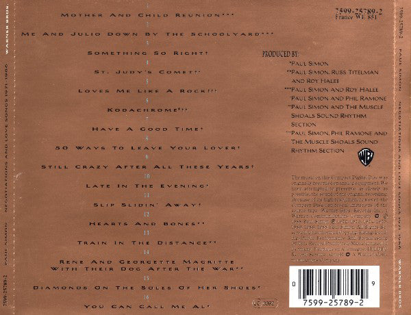 Buy Paul Simon : Negotiations And Love Songs (1971-1986) (CD, Comp