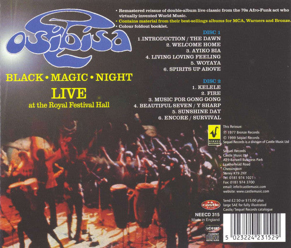 ★2cd OSIBISA/black magic night - live at the royal festival