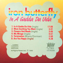 Load image into Gallery viewer, Iron Butterfly :  In A Gadda Da Vida  (CD, Album, RE)
