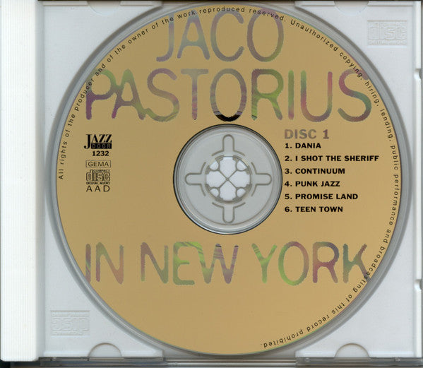 Buy Jaco Pastorius : Jaco Pastorius In New York (2xCD, Album