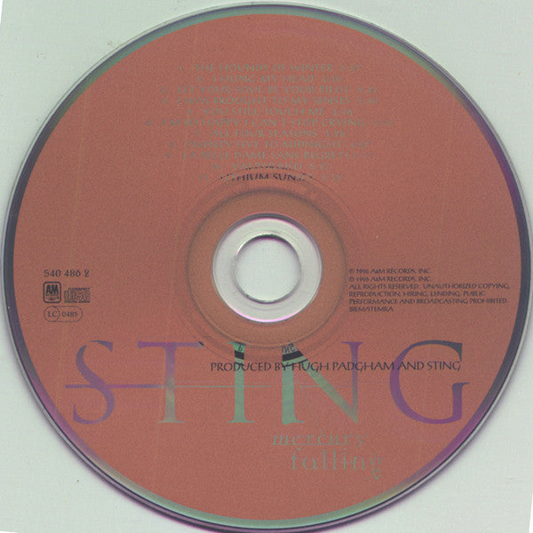 sting mercury faling shm-cd 紙ジャケットCD Amazon.co.jp: マーキュリー・フォーリング(紙ジャケット仕様
