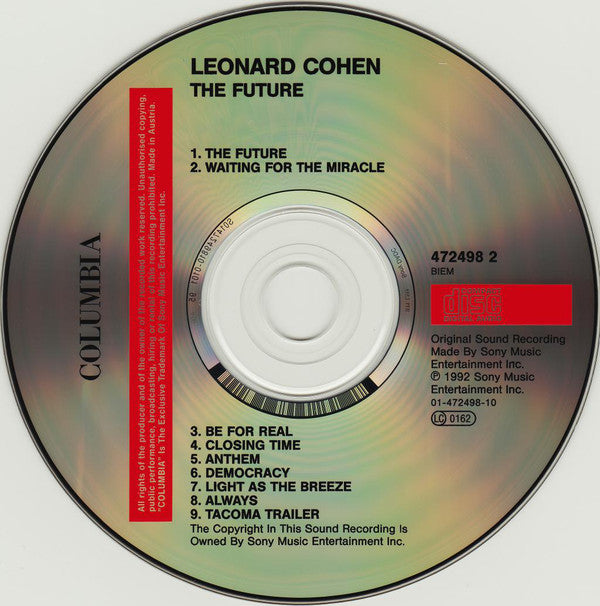 美盤LP❣️『LEONARD COHEN　THE FUTURE』EUオリジナル The Future, Leonard Cohen – LP – Music Mania Records – Ghent