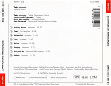Load image into Gallery viewer, Zakir Hussain : Making Music (CD, Album)
