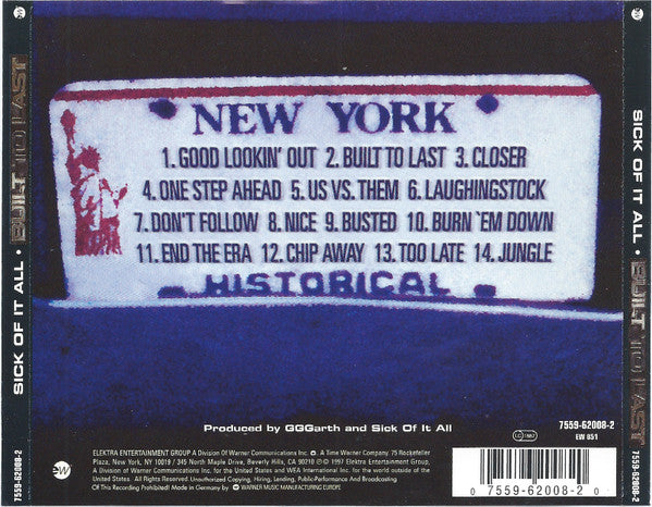 Buy Sick Of It All : Built To Last (CD, Album) Online for a great