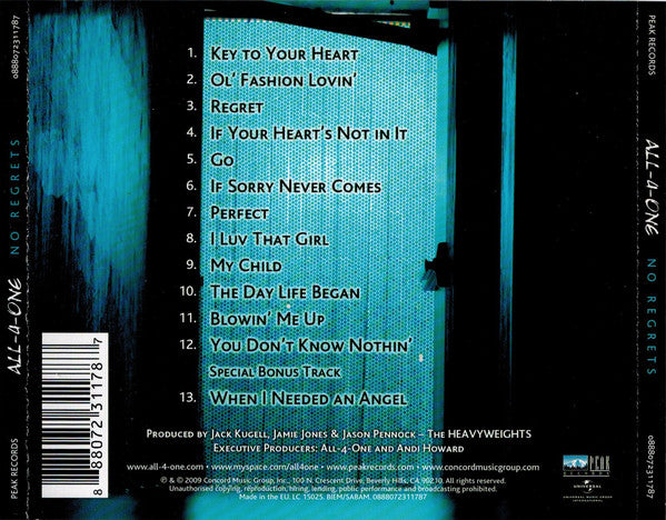 Buy All-4-One : No Regrets (CD, Album) Online for a great price